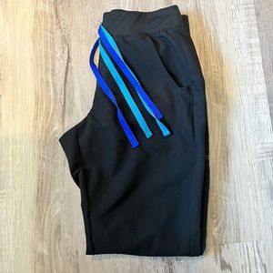 women's Black/Cobalt Zamora™ - Tall Jogger Scrub Pants - S - Tall / Black/Cobalt